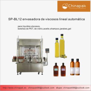 envasadora de liquidos viscosos en botellas lineal automática