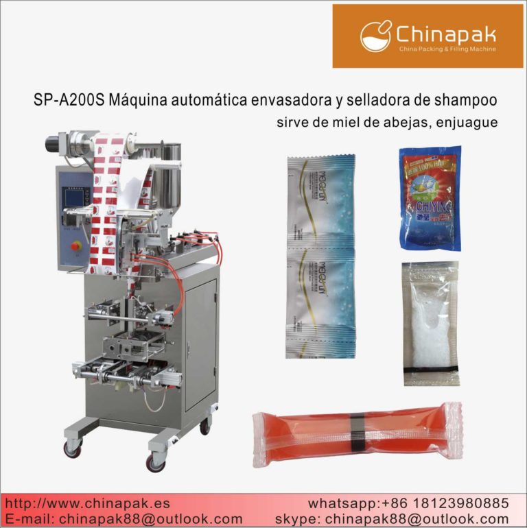 Envasadora de shampoo, miel en bolsa SP-A200S